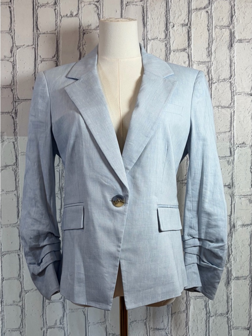 Veronica Beard Size:8 Light Blue Women's Single-Button Blazer